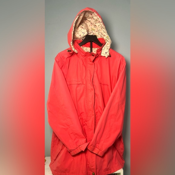 Vintage Northern Reflections Cottage Essentials Floral Lined Red Parka Jacket L - Picture 3 of 17